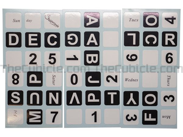 3x3 Calendar Cube Stickers For Sale - Image 2