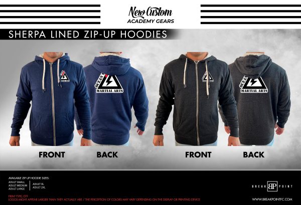 Ocean View Martial Arts Academy Sherpa Lined Zip-Up Hoodie #742 A Sale