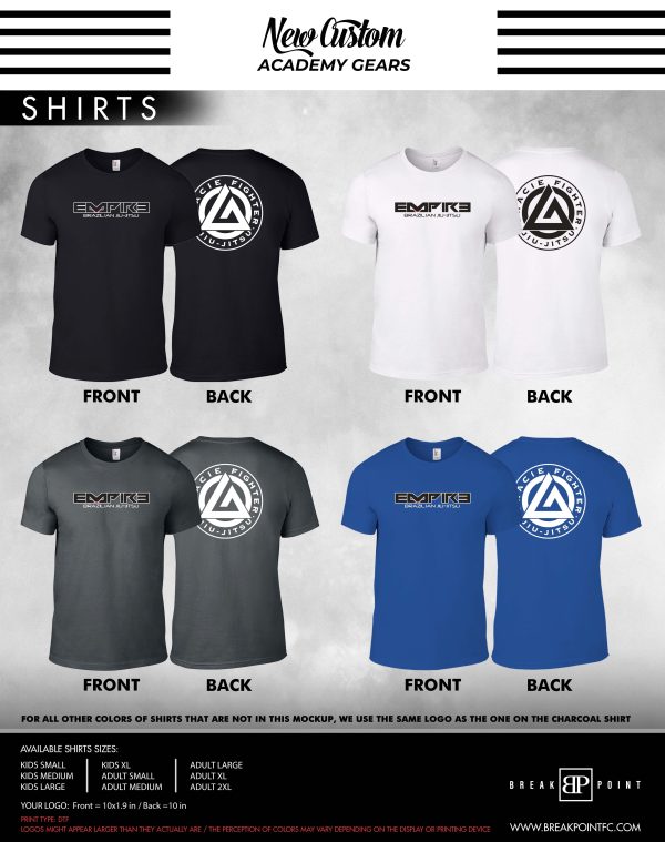 Empire Brazilian Jiu Jitsu Academy Shirts #1364 A Supply
