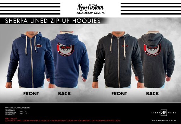 Argyle Jiu Jitsu Academy Sherpa Lined Zip-Up Hoodie #532 C on Sale