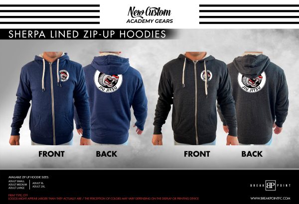 Eastside Jiu Jitsu Academy Sherpa Lined Zip-Up Hoodie #684 A Discount