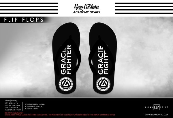 Team Alpha Brazilian Jiu Jitsu Academy Flip Flops #1366 Supply