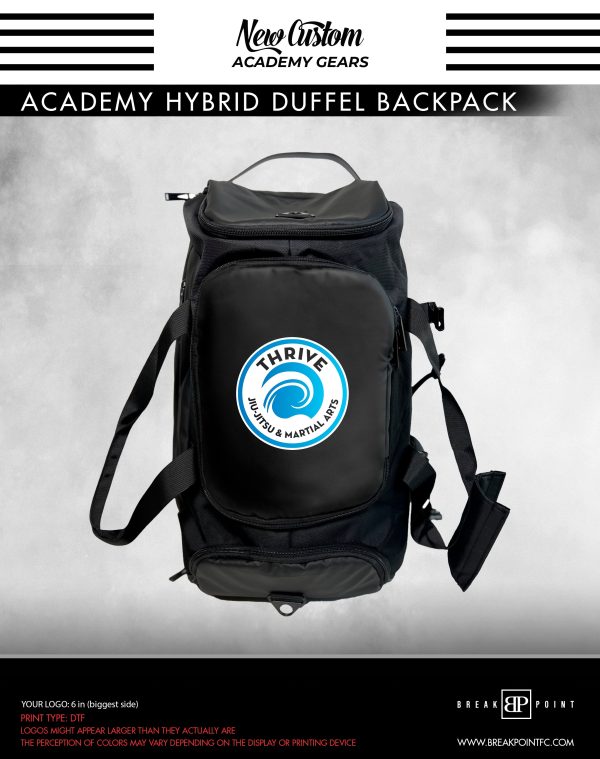 Thrive Jiu-Jitsu Academy Hybrid Duffel Backpack #1345 Online now