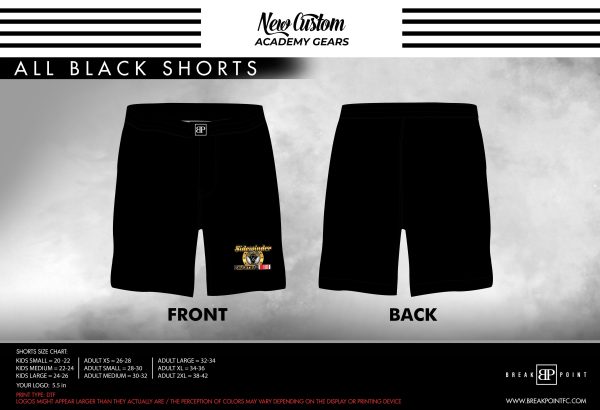 Sidewinder Jiu-Jitsu All Black Custom Shorts #977 A Online now