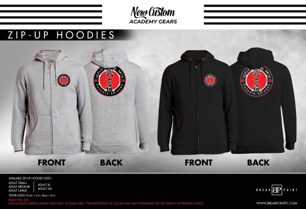 Ucelo Martial Arts Academy Zip-Up Hoodies #856 A Online