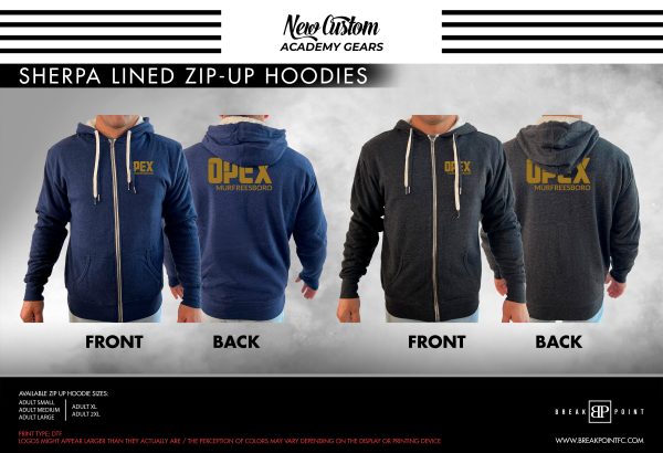 Ground Level BJJ Academy Sherpa Lined Zip-Up Hoodie #758 A (Opex) For Discount