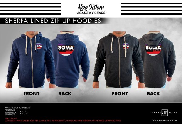 Soma Academy Sherpa Lined Zip-Up Hoodie #037 A Online now