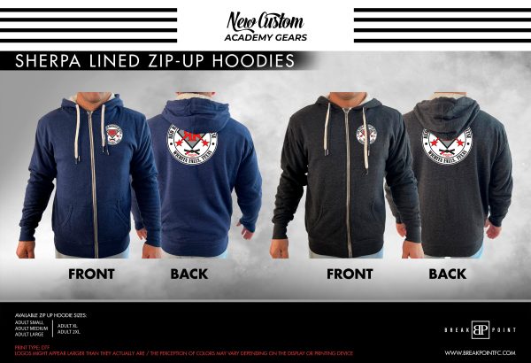 Red River Brazilian Jiu-Jitsu Academy Sherpa Lined Zip-Up Hoodie #675 A Online Hot Sale