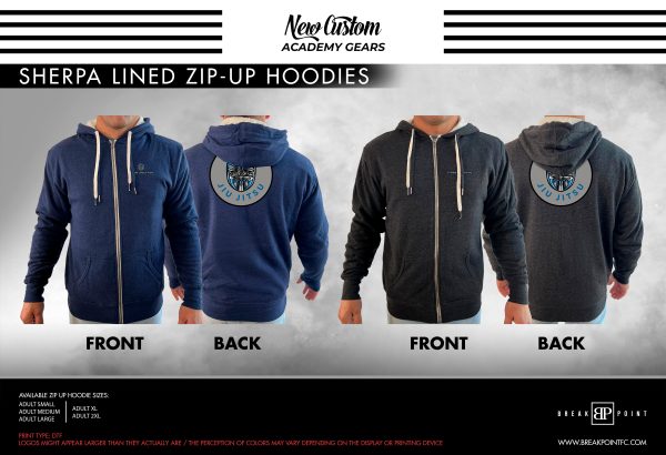 Titan Jiu Jitsu LLC Academy Sherpa Lined Zip-Up Hoodie #1142 C For Cheap