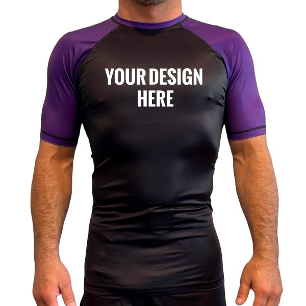 805 Combat Sports All Black Ranked Short Sleeve Rash Guards #864 Hot on Sale - Image 5