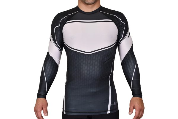 Paragon BJJ Academy Rash Guards Black White #1370 A Online now - Image 2