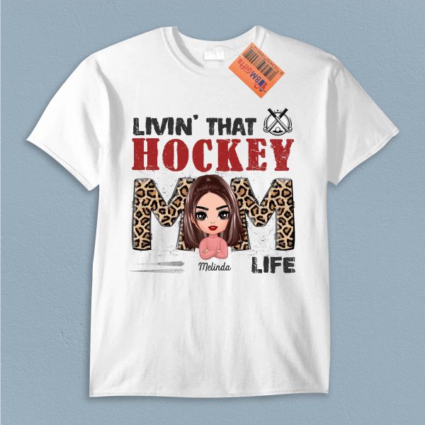 Hockey Mom Life Hockey Personalized Shirt, Mother’s Day Gift for Mom, Mama, Parents, Mother, Grandmother - TS920PS02 For Cheap - Image 5