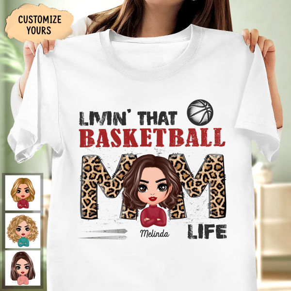 Basketball Mom Life Basketball Personalized Shirt, Mother’s Day Gift for Mom, Mama, Parents, Mother, Grandmother - TS917PS02 For Cheap - Image 2