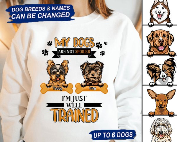 Dog I m Just Well Trained Personalized Shirt, Personalized Gift for Dog Lovers, Dog Dad, Dog Mom - TS032PS07 Discount